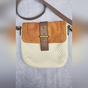 Fossil Mason Mini Crossbody Cow Hide Lamb Leather Bag‎